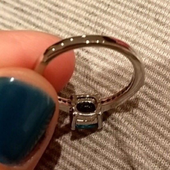LAST ONE!! Sapphire Blue Silver Ring Size 6.5 - Picture 6 of 8